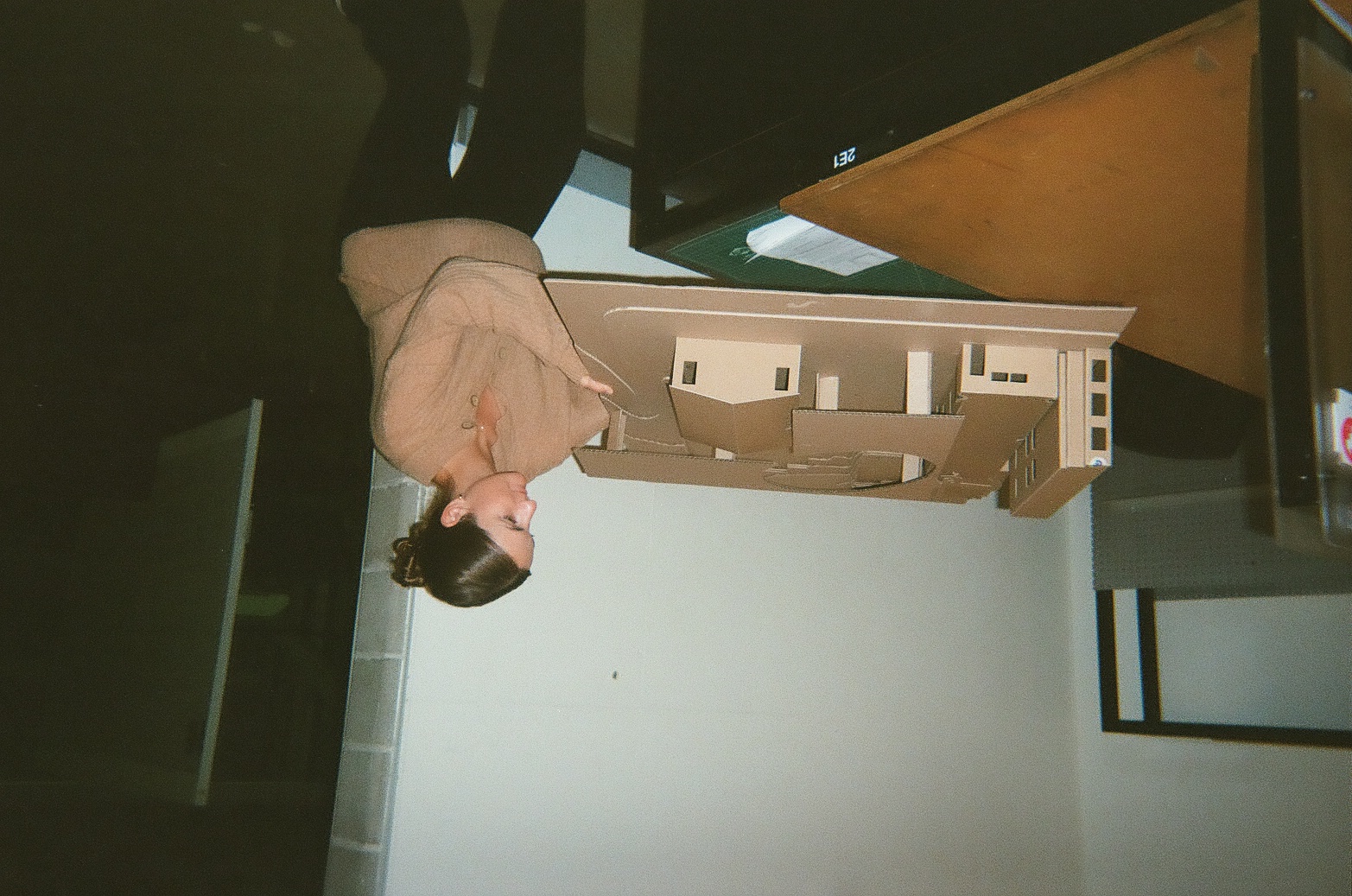 Working on an architectural model at Harvard GSD studio